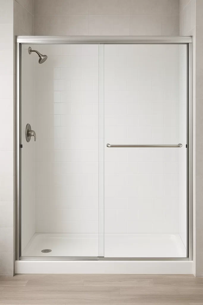 Sliding glass shower enclosures