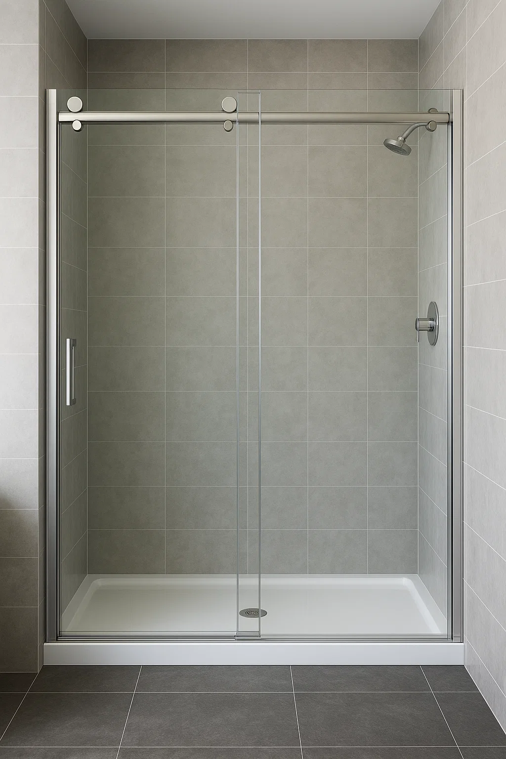 Sliding glass shower enclosures