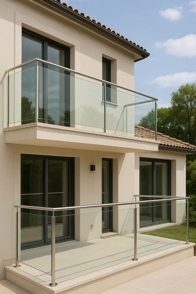 درابزين زجاجي للفيلل