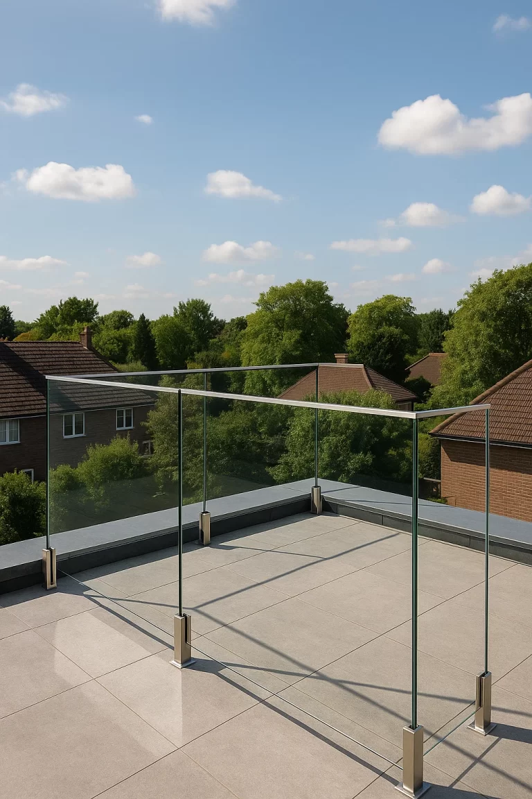 درابزين زجاجي للروف