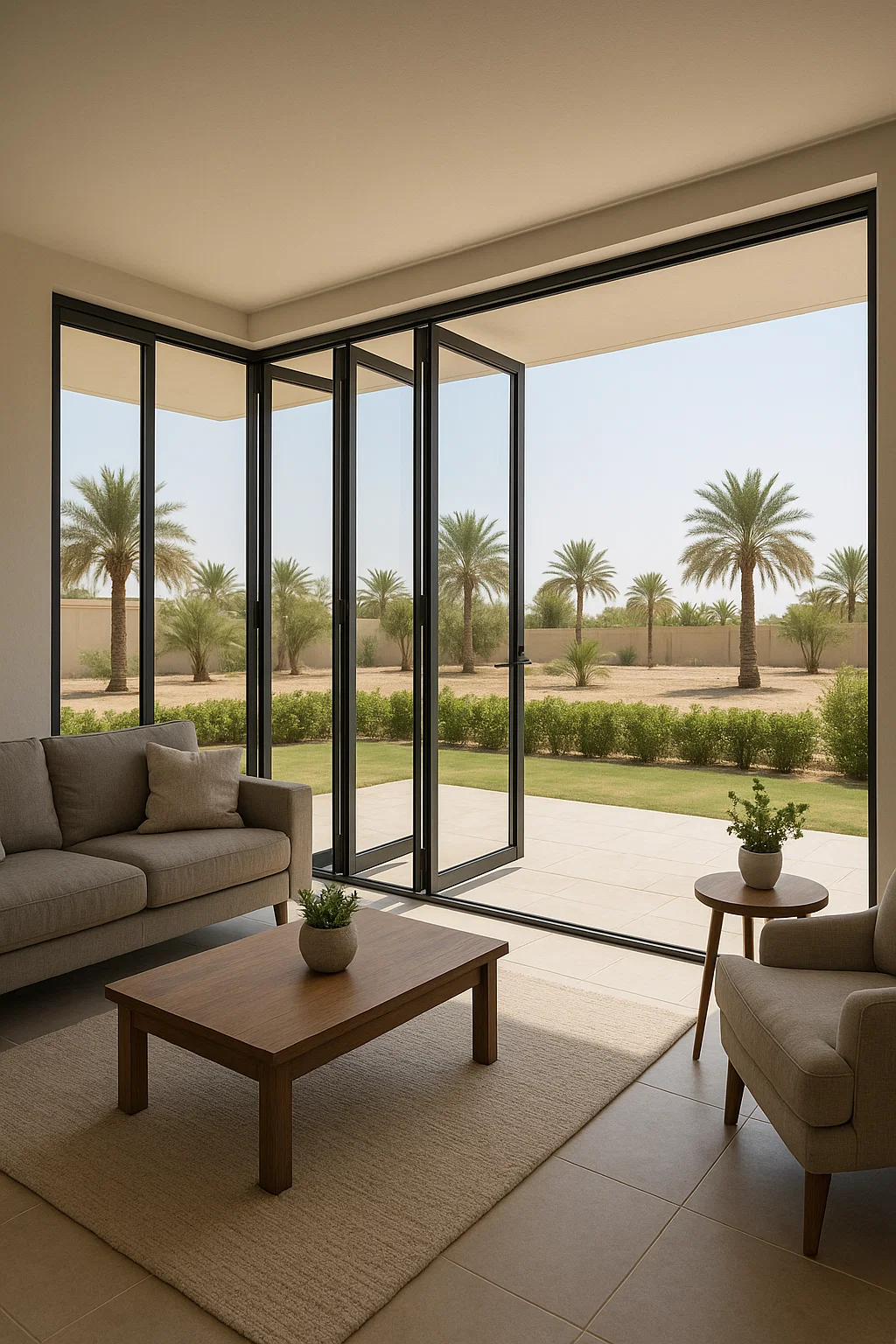 الجدران الزجاجية القابلة للطي في السعودية