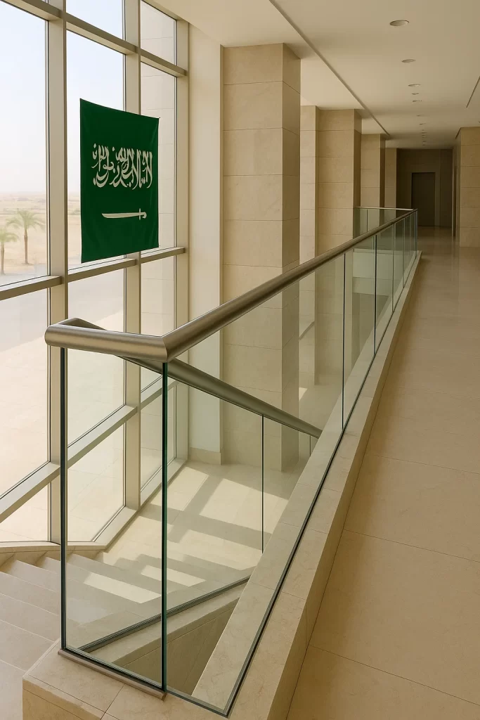 درابزين زجاجي داخلي في السعودية