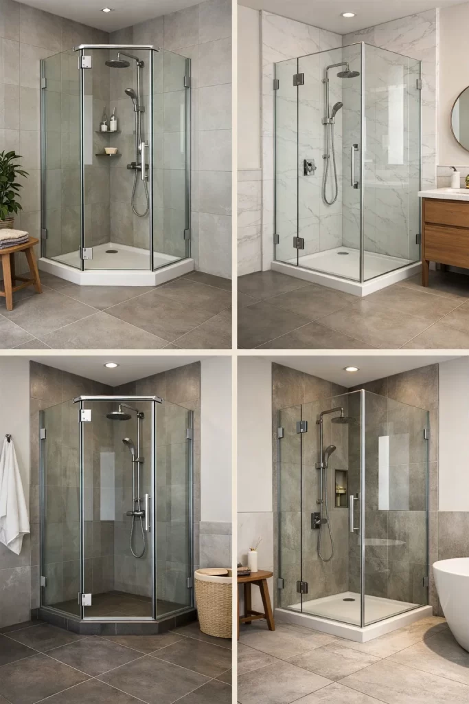 hinged shower