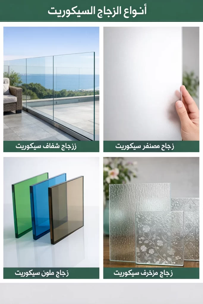 انواع الزجاج السيكوريت