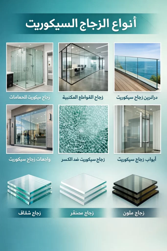 انواع الزجاج السيكوريت