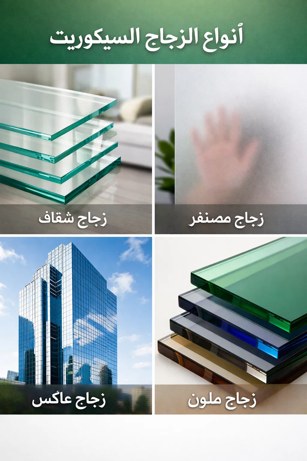 انواع الزجاج السيكوريت