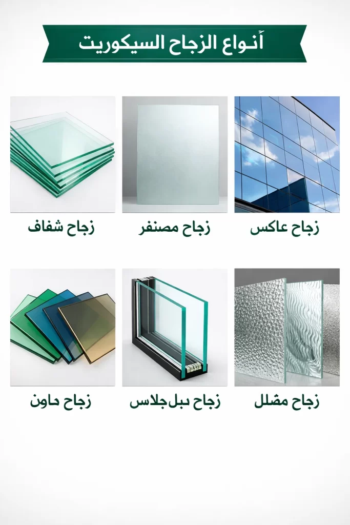 انواع الزجاج السيكوريت