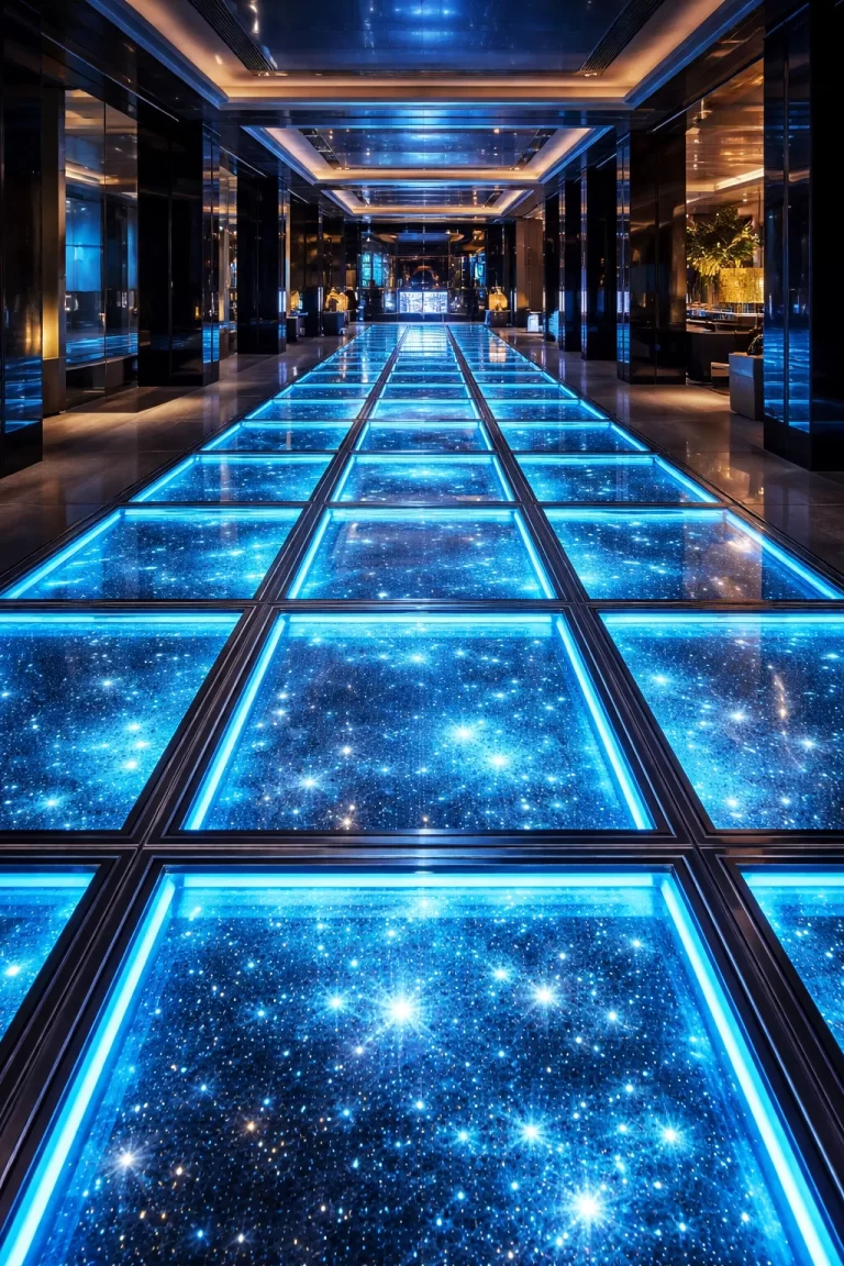 الارضيات الزجاجية المضيئة