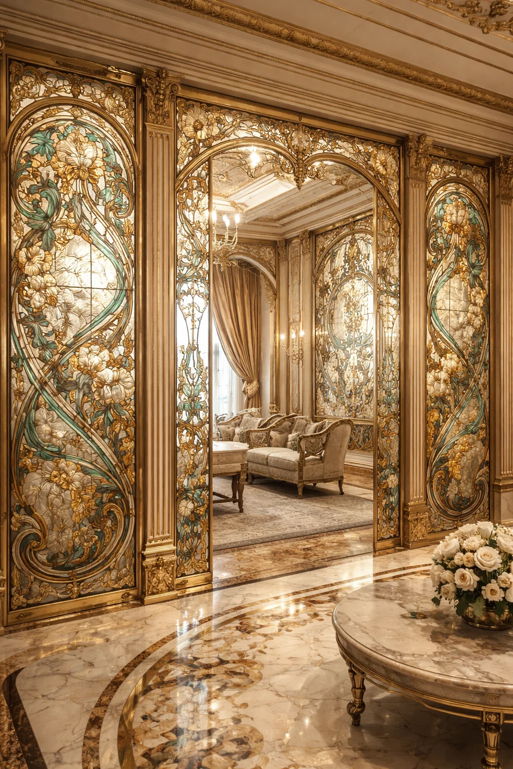 الجدران الزجاجية المزخرفة