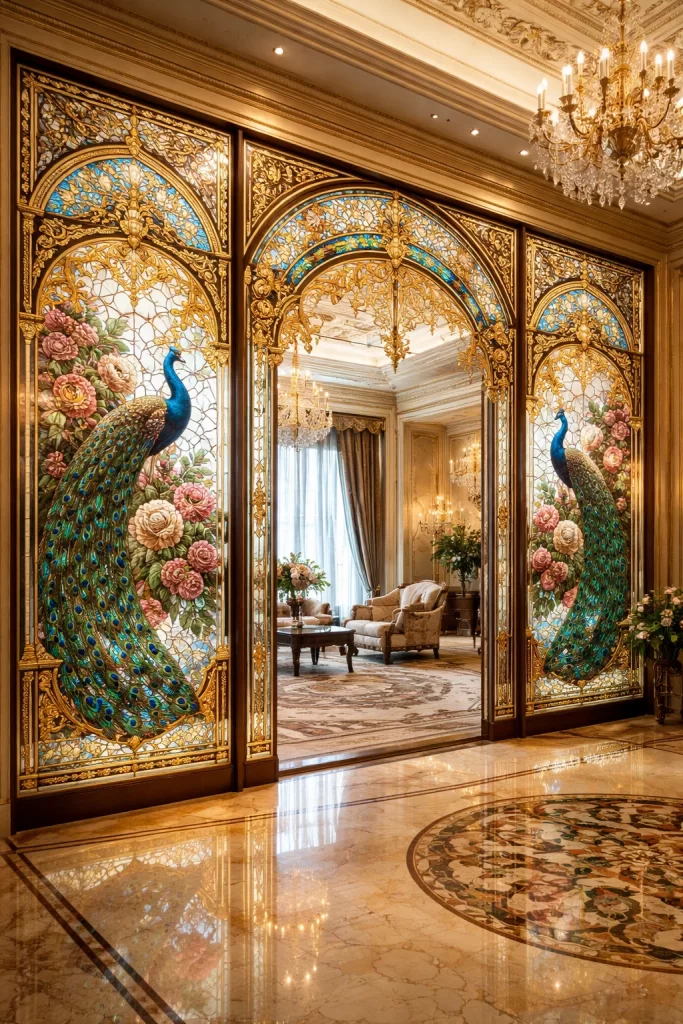 الجدران الزجاجية المزخرفة