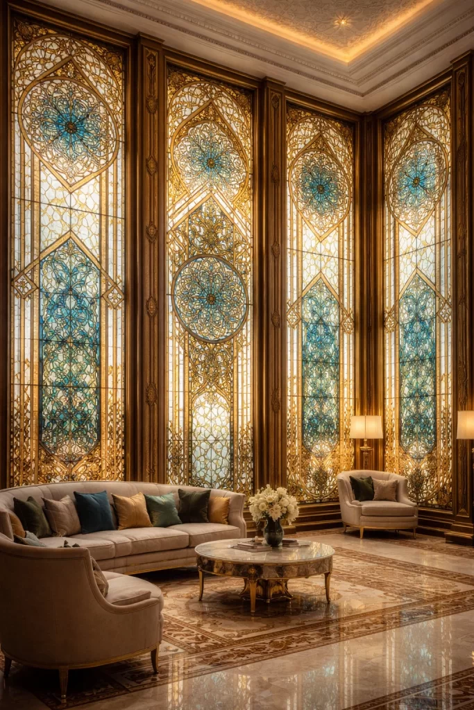 الجدران الزجاجية المزخرفة