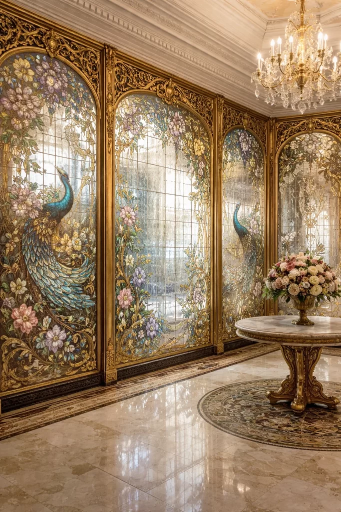 الجدران الزجاجية المزخرفة