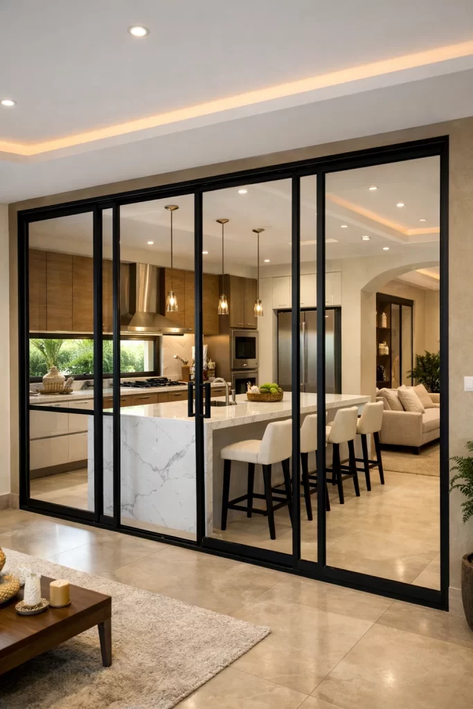 قواطع زجاجية للمطابخ المفتوحة في السعودية