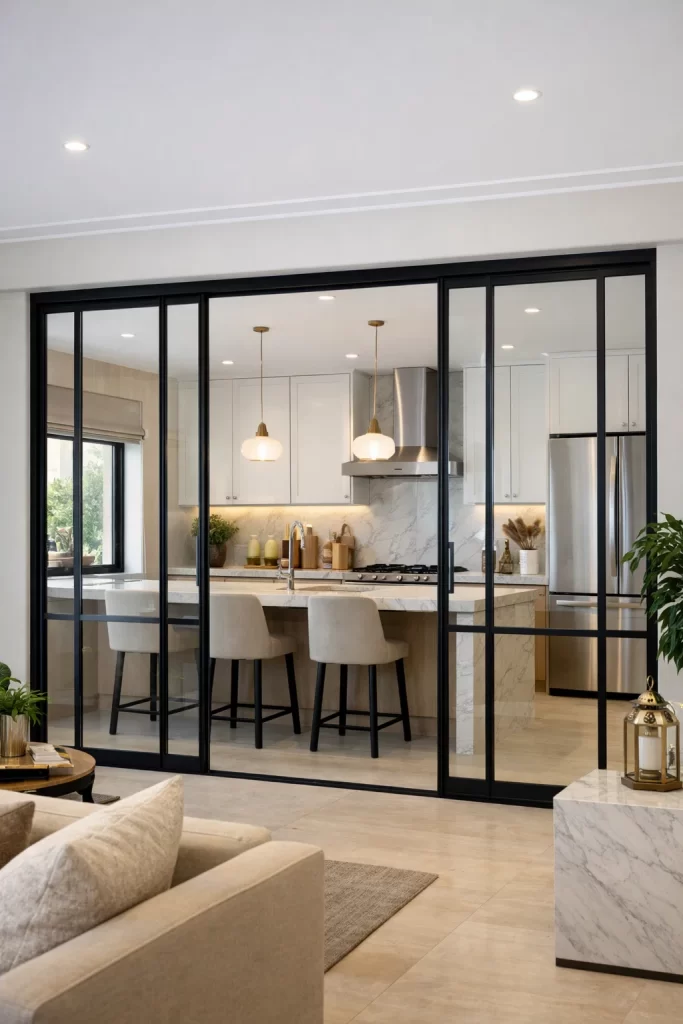 قواطع زجاجية للمطابخ المفتوحة في السعودية