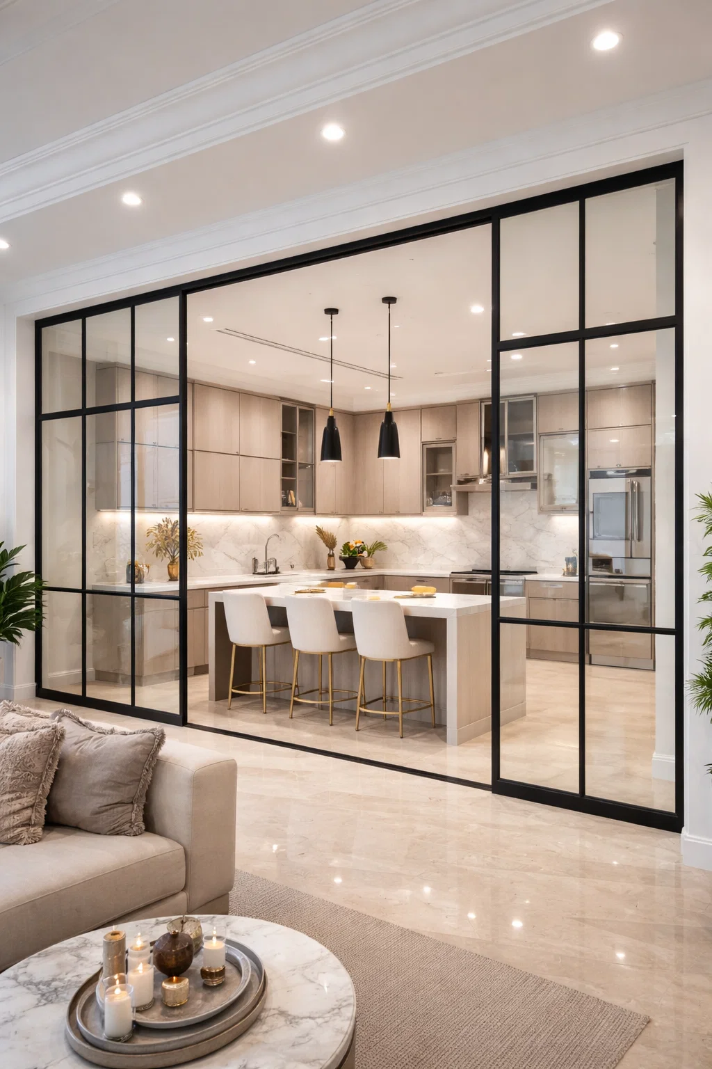 قواطع زجاجية للمطابخ المفتوحة في السعودية