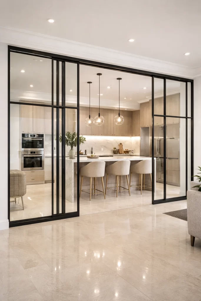 قواطع زجاجية للمطابخ المفتوحة في السعودية