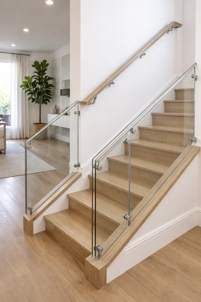 تركيب درابزين زجاج داخلي