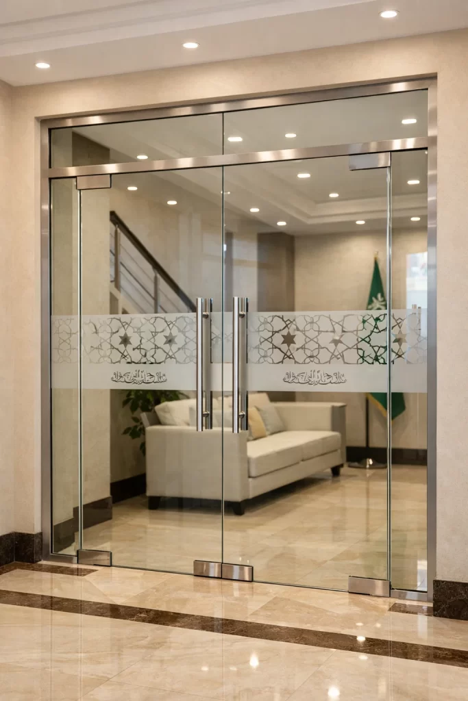 تفصيل ابواب زجاجية بالدمام والرياض